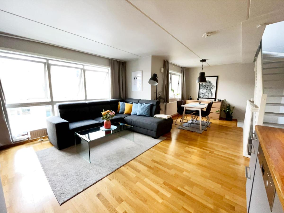 City Center Flat W Roof Top Terrace & Free Parking Oslo Extérieur photo