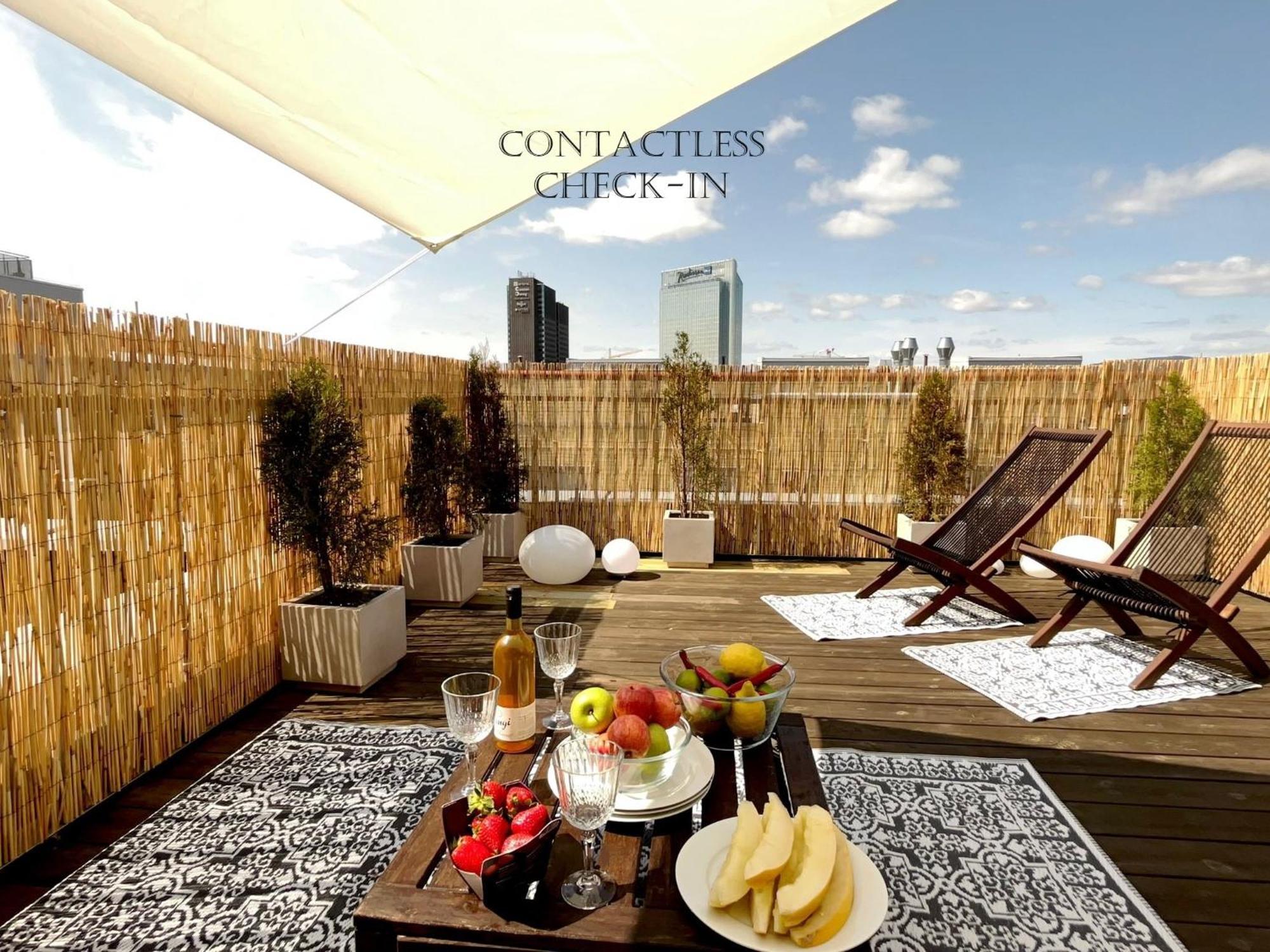 City Center Flat W Roof Top Terrace & Free Parking Oslo Extérieur photo